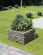 vidaXL Габион повдигната леха поцинкована стомана 90x90x50 cм