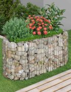 vidaXL Габион повдигната леха поцинковано желязо 120x50x50 cм