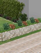 vidaXL Габион повдигната леха поцинковано желязо 400x50x50 cм