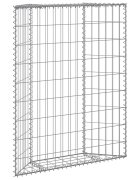 vidaXL Габион повдигната леха трапец поцинкована стомана 80x20x100 см