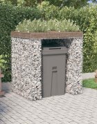 vidaXL Габион стена за кофа за боклук 110x91x120 см поцинковано желязо