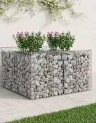 vidaXL Габиона повдигнато легло 100 x 100 x 60 см Поцинкована стомана