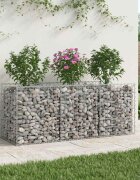vidaXL Габиона повдигнато легло 150 x 50 x 60 см Поцинкована стомана
