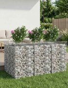 vidaXL Габиона повдигнато легло 2 бр. 150 x 100 x 100 cm Сребристо