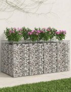 vidaXL Габиона повдигнато легло 2 бр. 200 x 100 x 100 cm Сребристо