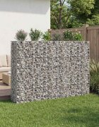 vidaXL Габиона повдигнато легло 3 бр. 250 x 50 x 150 см Сребристо
