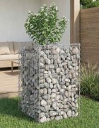 vidaXL Габиона повдигнато легло 50 x 50 x 80 cm Поцинкована стомана