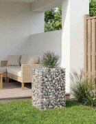 vidaXL Габиона повдигнато легло 50 x 50 x 80 cm Поцинкована стомана