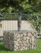 vidaXL Габиона повдигнато легло 60 x 60 x 40 cm Галванизирана стомана