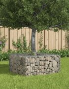 vidaXL Габиона повдигнато легло 80 x 80 x 40 cm Галванизирана стомана