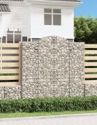 vidaXL Габиони кошници арка 12 бр 200x50x200/220 см поцинковано желязо