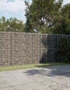 vidaXL Габионна кошница с покритие 1150x100x200см поцинковано желязо