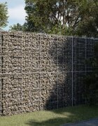 vidaXL Габионна кошница с покритие 250x100x200 см поцинковано желязо