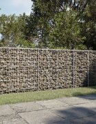 vidaXL Габионна кошница с покритие 350x100x100 см поцинковано желязо