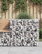 vidaXL Габионна кошница сребриста 70x70x65 см поцинковано желязо