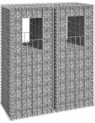 vidaXL Габионна кошница стълб 2 бр 40x40x100 cм желязо