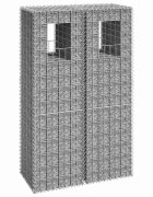 vidaXL Габионна кошница стълб 2 бр 40x40x140 cм желязо