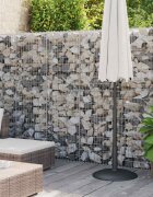 vidaXL Габионна стена с капаци поцинкована стомана 900x30x200 см