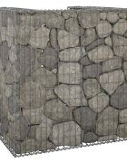 vidaXL Габионна стена за контейнер поцинкована стомана 110x100x110 см