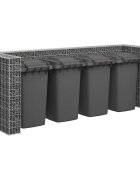 vidaXL Габионна стена за контейнери поцинкована стомана 320x100x120 см