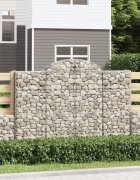 vidaXL Габионни кошници арка 10 бр 200x30x140/160см поцинковано желязо