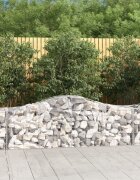 vidaXL Габионни кошници арка 10 бр 200x50x60/80 см поцинковано желязо