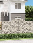 vidaXL Габионни кошници арка 10 бр 300x50x140/160см поцинковано желязо