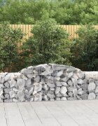 vidaXL Габионни кошници арка 10 бр 300x50x60/80 см поцинковано желязо