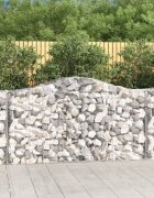 vidaXL Габионни кошници арка 11 бр 200x50x100/120см поцинковано желязо