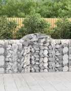 vidaXL Габионни кошници арка 12 бр 200x50x100/120см поцинковано желязо