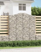 vidaXL Габионни кошници арка 12 бр 200x50x220/240см поцинковано желязо