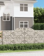 vidaXL Габионни кошници арка 12 бр 300x50x120/140см поцинковано желязо