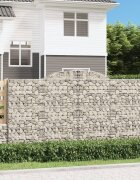 vidaXL Габионни кошници арка 12 бр 300x50x160/180см поцинковано желязо