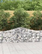 vidaXL Габионни кошници арка 13 бр 200x30x60/80 см поцинковано желязо