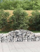 vidaXL Габионни кошници арка 13 бр 300x50x40/60 см поцинковано желязо