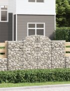 vidaXL Габионни кошници арка 14 бр 200x50x120/140см поцинковано желязо