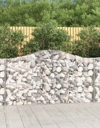 vidaXL Габионни кошници арка 15 бр 200x30x100/120см поцинковано желязо