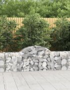 vidaXL Габионни кошници арка 15 бр 200x30x60/80 см поцинковано желязо