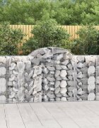 vidaXL Габионни кошници арка 15 бр 200x50x100/120см поцинковано желязо