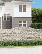 vidaXL Габионни кошници арка 15 бр 400x30x120/140см поцинковано желязо