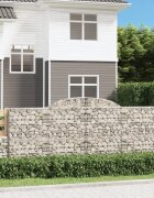 vidaXL Габионни кошници арка 17 бр 300x30x120/140см поцинковано желязо
