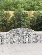 vidaXL Габионни кошници арка 17 бр 300x30x60/80 см поцинковано желязо