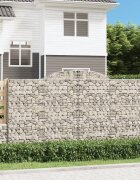 vidaXL Габионни кошници арка 17 бр 300x50x160/180см поцинковано желязо