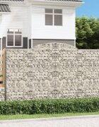 vidaXL Габионни кошници арка 17 бр 300x50x180/200см поцинковано желязо