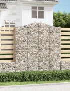 vidaXL Габионни кошници арка 2 бр 200x50x220/240 см поцинковано желязо
