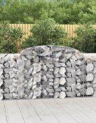 vidaXL Габионни кошници арка 2 бр 300x50x100/120 см поцинковано желязо