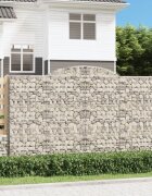 vidaXL Габионни кошници арка 2 бр 300x50x180/200 см поцинковано желязо