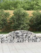 vidaXL Габионни кошници арка 2 бр 300x50x40/60 см поцинковано желязо