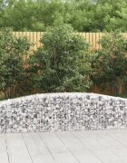vidaXL Габионни кошници арка 2 бр 400x50x40/60 см поцинковано желязо