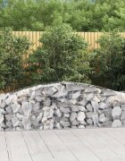 vidaXL Габионни кошници арка 2 бр 400x50x60/80 см поцинковано желязо